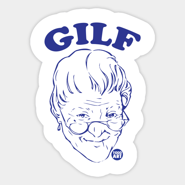 GILF Sticker by toddgoldmanart